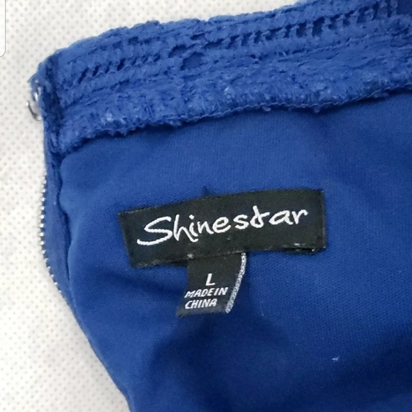 Shinestar Dress Blue Crochet - Picture 8 of 8